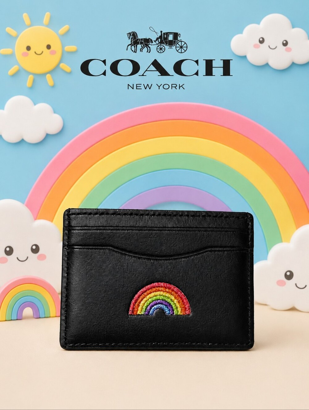 Coach Glitter Rainbow Cardholder